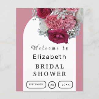 Bridal shower Boho Floral Arch Elegant Poster Flyer