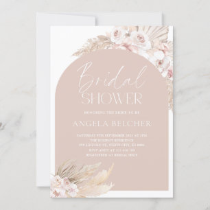 Bridal Shower Boho pampas Grass Invitation