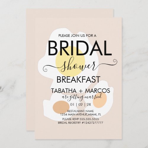 Bridal Shower Breakfast Egg Brunch Invitation