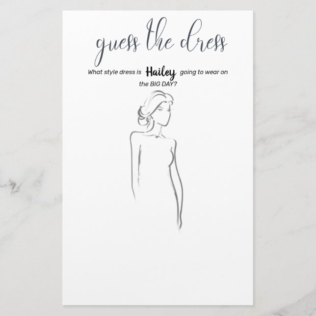 Bridal Shower, Bridal Games, Bridal shower games Stationery (Front)