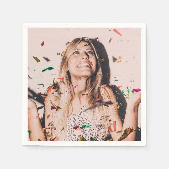 Bridal Shower Bride Face Photo  Napkins (Front)