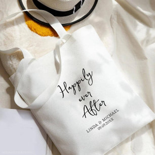 bridal shower, bride groom, happily ever after, tote bag