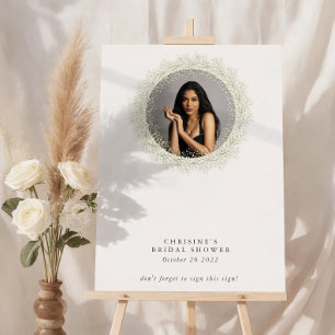 Bridal Shower Bride Photo   Guest Book Alternative Foam Board