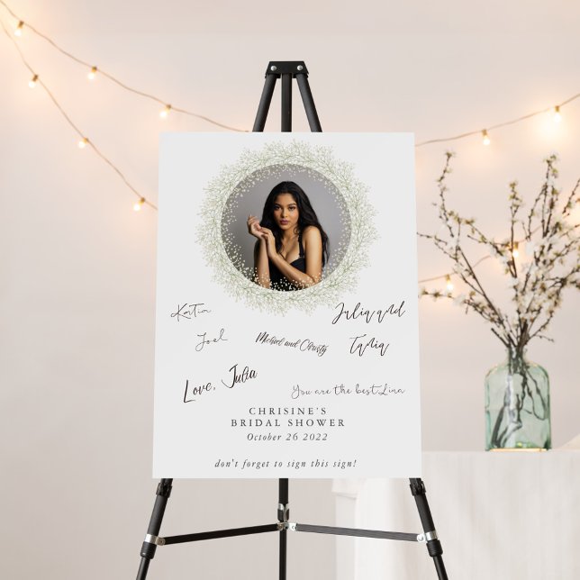 Bridal Shower Bride Photo | Guest Book Alternative Foam Board (Creator Uploaded)