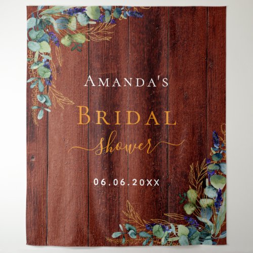 Bridal Shower brown wood eucalyptus Tapestry