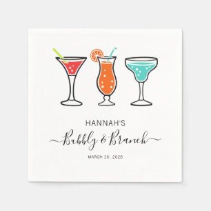 Bridal Shower Brunch and Bubbly Paper Napkins