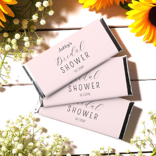Bridal Shower Brunch Blush Pink Hershey Bar Favors