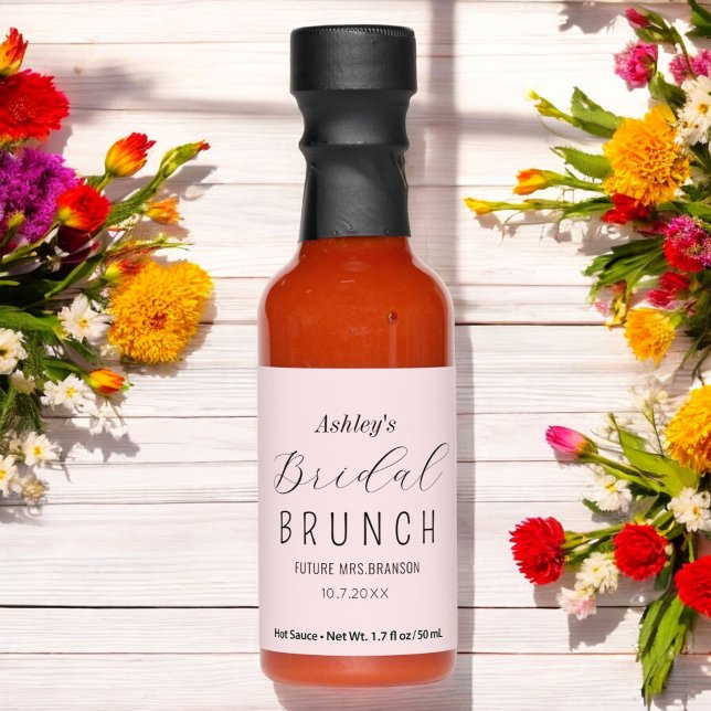 Bridal Shower Brunch Blush Pink  Hot Sauces (Creator Uploaded)