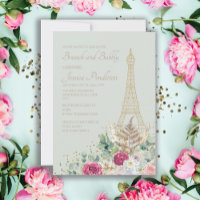 Bridal Shower Brunch Paris French Eiffel Tower 