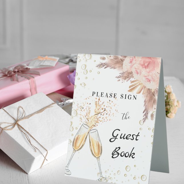 Bridal Shower bubbly brunch guest book sign (Creator Uploaded)