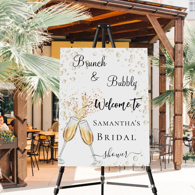 Bridal Shower bubbly brunch welcome Foam Board (Creator Uploaded)