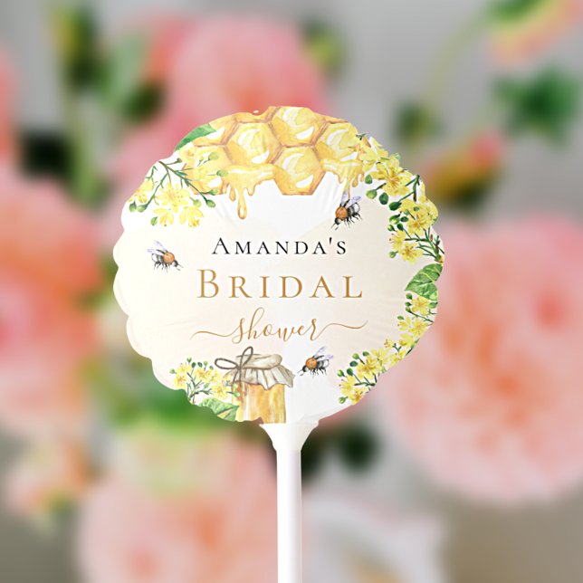 Bridal Shower Bumble bees honey yellow florals Balloon (Creator Uploaded)