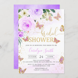 Bridal Shower Butterfly Invitation
