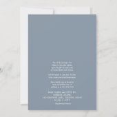 Bridal Shower by Mail Dusty Blue Floral Silver Invitation (Back)