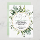 Bridal shower by mail greenery gold eucalyptus
