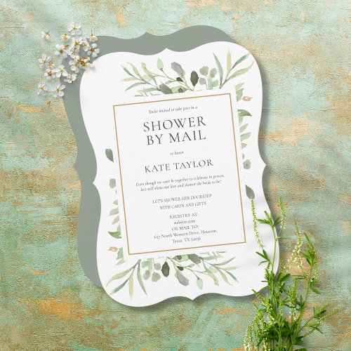 Bridal Shower By Mail Long Distance Greenery Invitation
