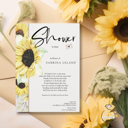 Bridal Shower by Mail Vintage Sunflowers Invitation