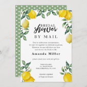 Bridal Shower by mail with watercolor lemons Save The Date (Front/Back)
