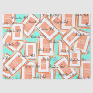 Bridal Shower Cantaloupe Blue Tissue Paper