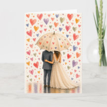 Bridal Shower Card | Romantic Under Umbrella