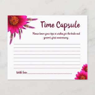 Bridal Shower card Time Capsule Advice for Couple Flyer