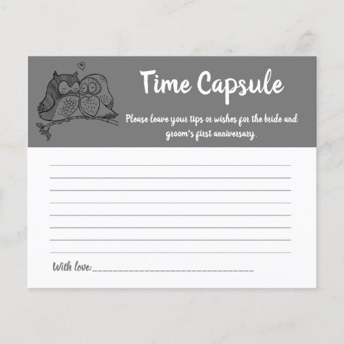 Bridal Shower card Time Capsule Advice for Couple  Flyer