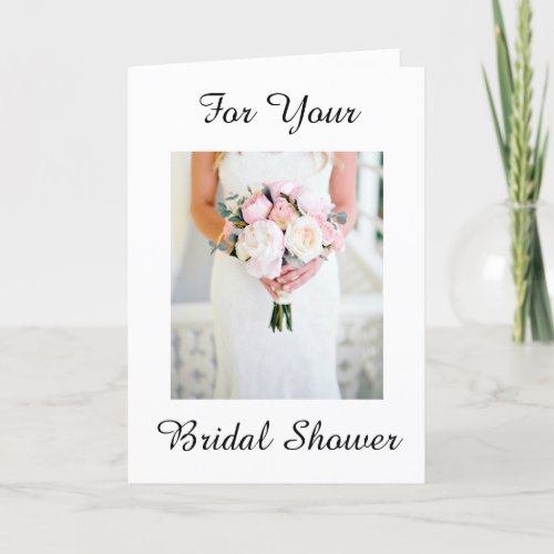 BRIDAL SHOWER CARD WITH WISHES ON NEW JOURNEY