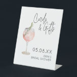 Bridal Shower Cards & Gifts Poster Wine Theme Pedestal Sign<br><div class="desc">Can be fully customized to suit your needs. © Gorjo Designs via Zazzle. // Add in your own names. Delete and move sections as necessary // Looking for matching items? Other stationery from the set available in the ‘collections’ section of my store. // Need help customizing your design? Got other...</div>