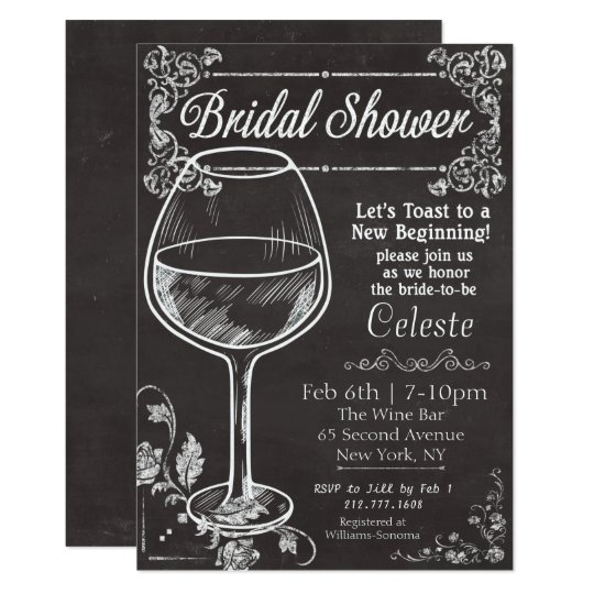 wine bridal shower invitations