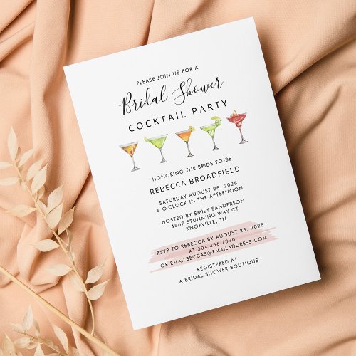 Bridal Shower Cocktail Party  Invitation