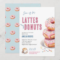 Bridal Shower Coffee Lattes Donuts Bride Brunch