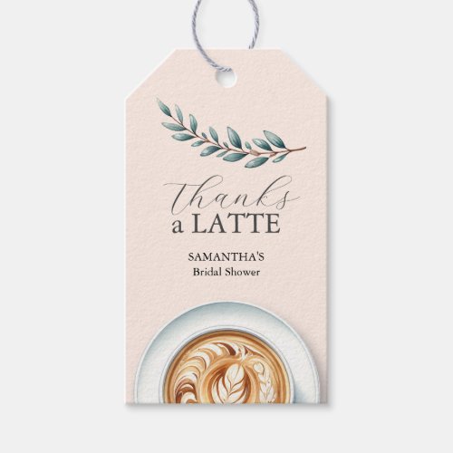 Bridal Shower Coffee Themed Favor Tags