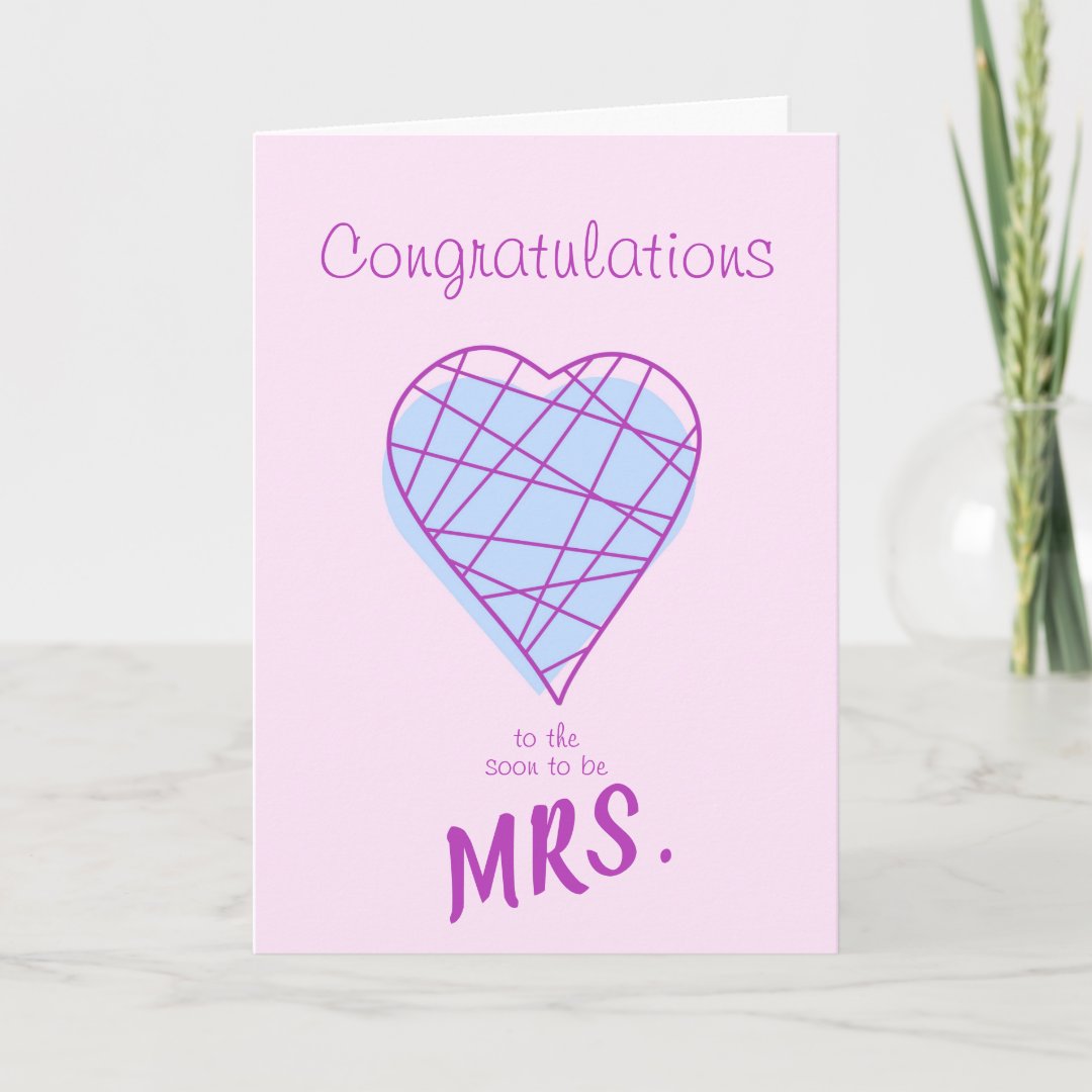 Bridal Shower Congratulations Card Zazzle