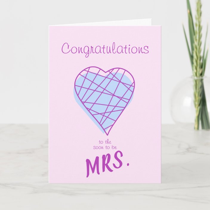 Bridal Shower Congratulations Card