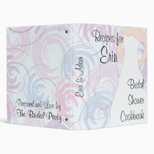 Bridal Shower Cookbook - Flora 3 Ring Binder