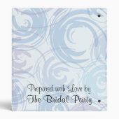 Bridal Shower Cookbook - Flora Blue Binder (Back)
