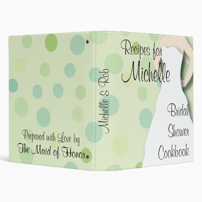 Bridal Shower Cookbook - Greens Binder (Background)