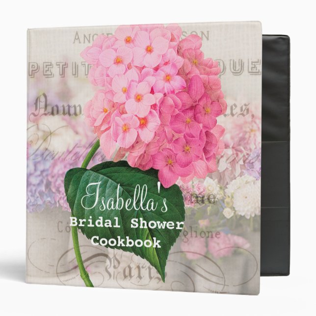 Bridal Shower Cookbook Ring Avery Binder (Front/Inside)