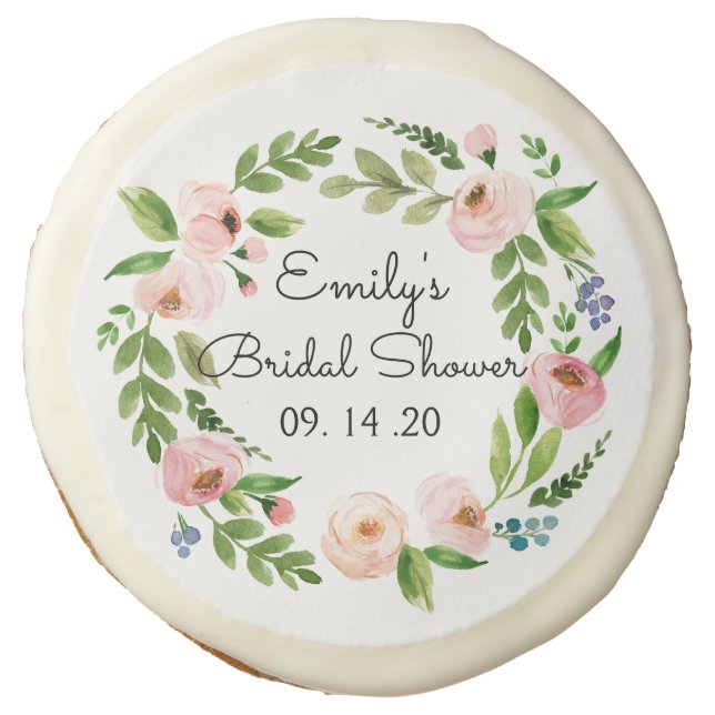 Bridal Shower Cookie Custom Wreath Gift (Front)