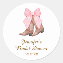 bridal shower cowgirl boots with bow western