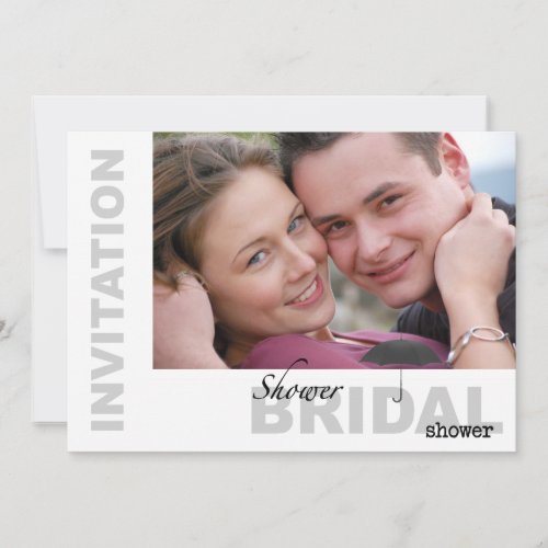 Bridal Shower - Custom Photo B&amp;W Invitatation Cards