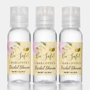 Bridal Shower cute bumble bee floral bee safe Hand Sanitizer
