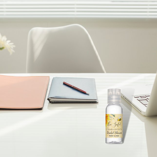 Bridal Shower cute bumble bee sunflower bee safe  Hand Sanitizer (Creator Uploaded)