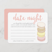 Bridal Shower Date Night Cards | French Macarons (Front/Back)