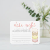 Bridal Shower Date Night Cards | French Macarons (Standing Front)