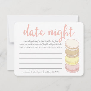 Bridal Shower Date Night Cards French Macarons