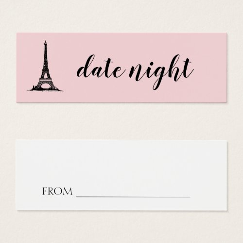 Bridal Shower Date Night Eiffel Tower Cards