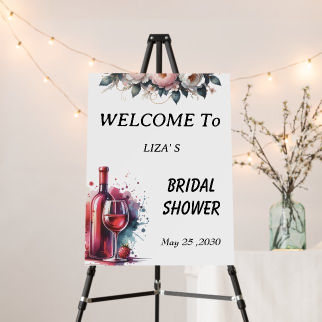 Bridal Shower Décor Backdrop Foam Board (In Situ (Stand))