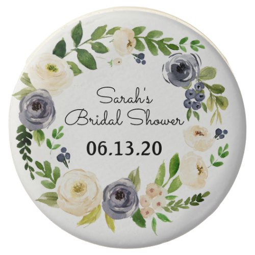 Bridal Shower Dipped Oreo Blue Flower
