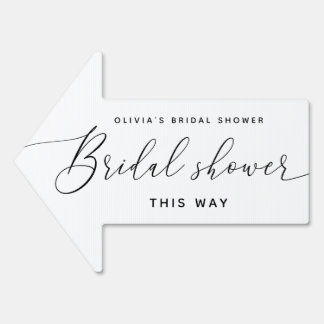 Bridal Shower Directional Arrow | Minimal This Way Sign